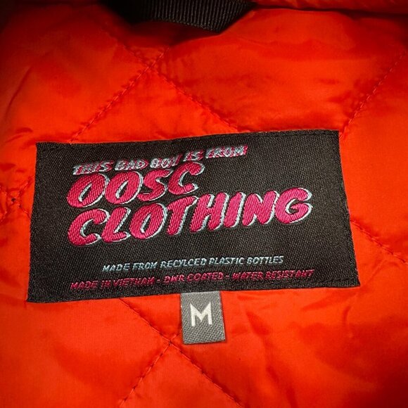 OOSC Men's Ski / Snowboard Black Puffer Hoodie Jacket Coat Size Mens Medium - Picture 5 of 6